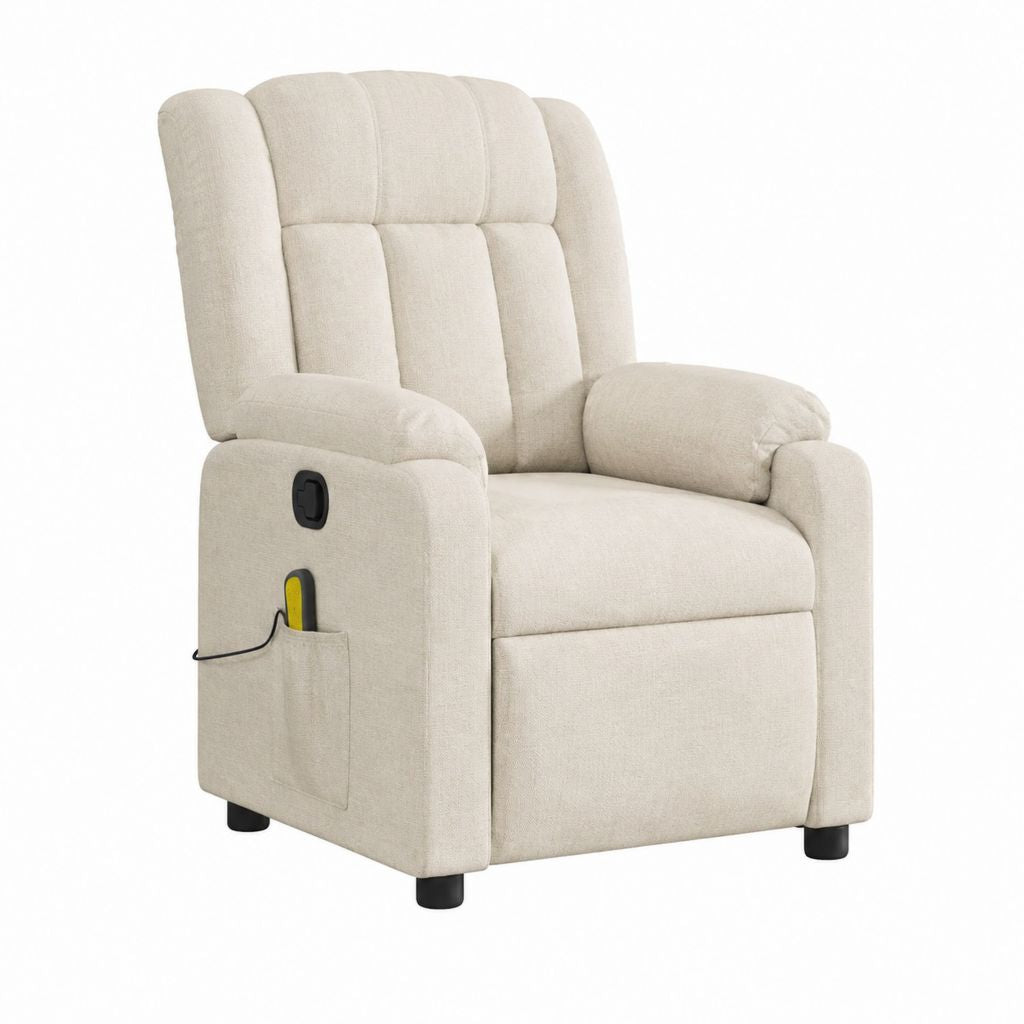 Fauteuil releveur électrique inclinable beige en polyester 82 x 92 x 103 cm
